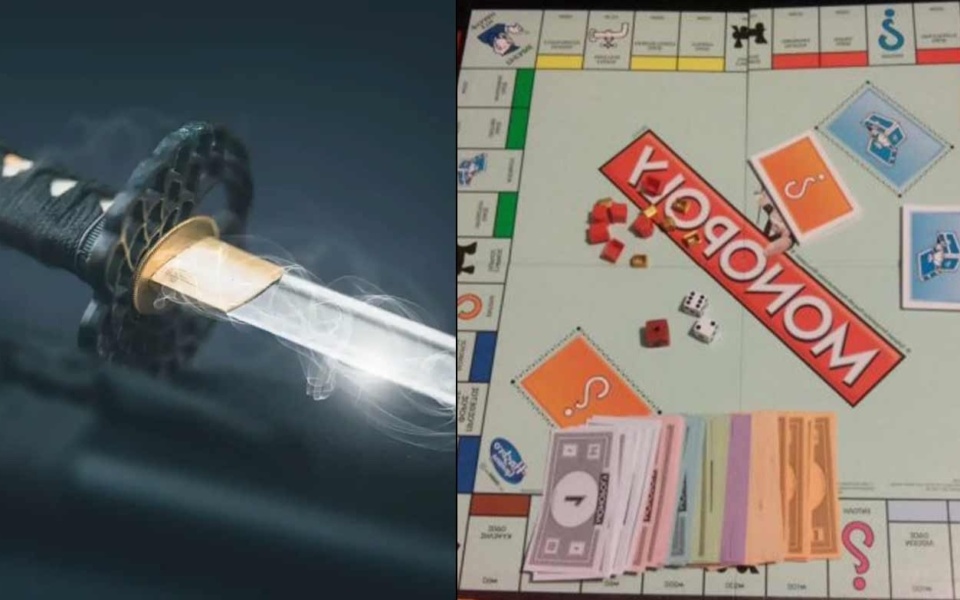 Παιχνίδι Monopoly στις Βρυξέλλες καταλήγει σε μάχη με σπαθί σαμουράι>