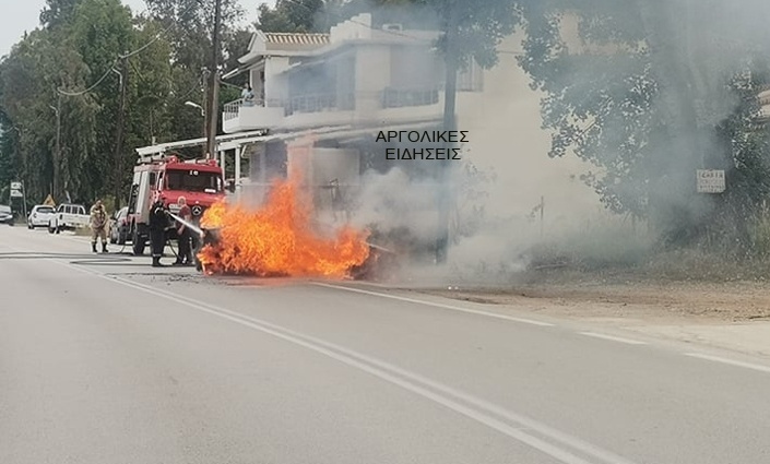 Φλεγόμενο αυτοκινητιστικό δυστύχημα: Απίστευτο ατύχημα στον παραλιακό δρόμο Μήλος – Νέα Κίος